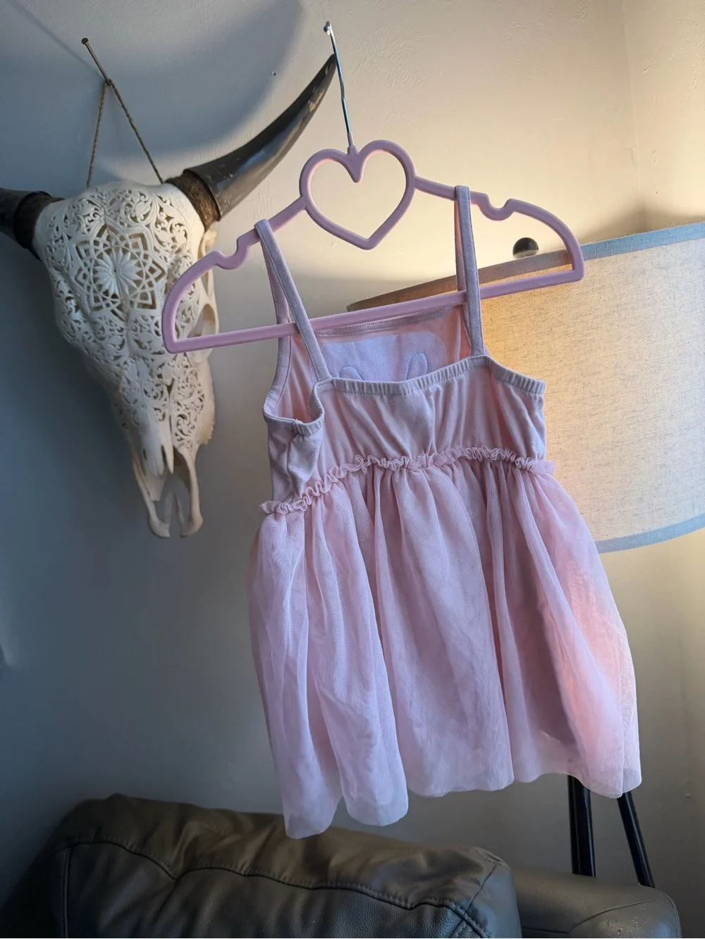 Carter's Light Pink Girls' Bunny Tank Dress